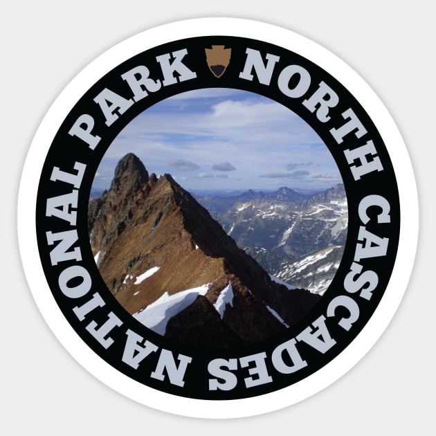 North Cascades National Park circle Sticker by nylebuss
